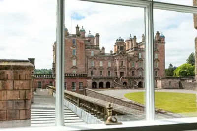 an image of a castle seen through a window at East Wing in Thornhill