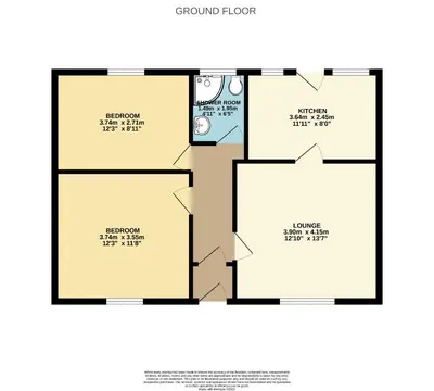 a floor plan of a house at Branta Cottage in Dumfries