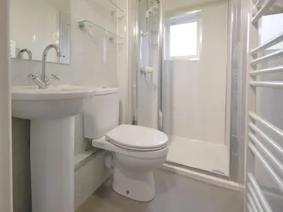a bathroom with a toilet and a sink and a shower at 2 Bed in Keswick oc-sz009 in Keswick