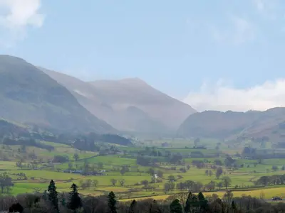 a view of a valley with mountains in the background at 3 Bed in Threlkeld 86613 in Threlkeld