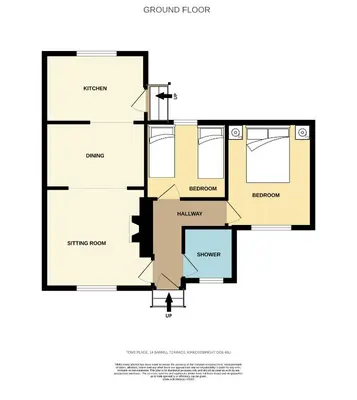 a floor plan of a house at Tom's Place in Kirkcudbright