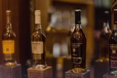 a group of bottles of wine sitting on boxes at Lochgreen House Hotel & Spa in Loans