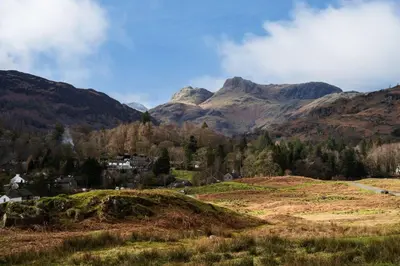 a view of a valley with mountains in the background at Serene Retreat in Chapel Stile by LetMeStay in Ambleside