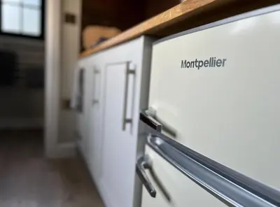 a row of lockers in a locker room at Herdie Hideaway - Shepherds Hut in Wigton
