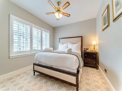 a bedroom with a bed and a ceiling fan at Royal Aberdeen - Ukc6917 in Turnberry