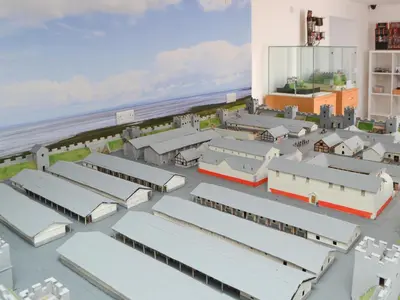 a model of a city with buildings at Haaf Netters Rest - Uk43557 in Bowness-on-Solway
