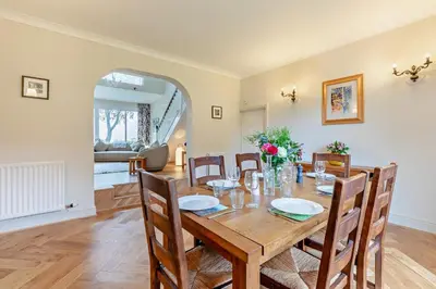a dining room with a wooden table and chairs at 3 Bed in Loweswater oc-w30224 in Loweswater