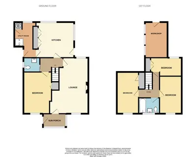 a floor plan of a house at Allonby Cottage in Kippford
