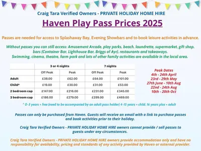 a flyer for a hawaiian play pass prices at MLR at Craig Tara Bay View in Ayr