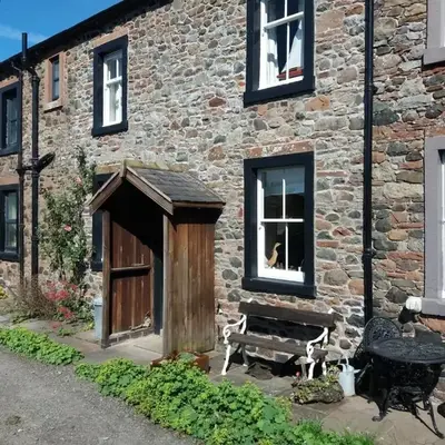 Rose cottage on the peaceful solway coast