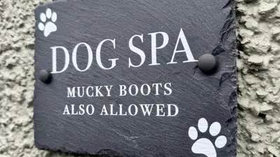 a sign that says dog spa muddy boots also allowed at 2 Bed in Chapel Stile oc-u32104 in Chapel Stile
