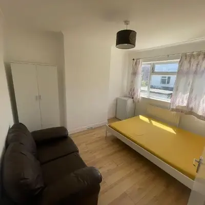 Large room with bathroom