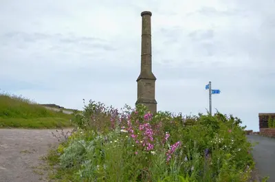 a plant with a pole in the middle of a road at Birks Terrace - 2 Bedroom - Sleeps 4 in Cleator Moor