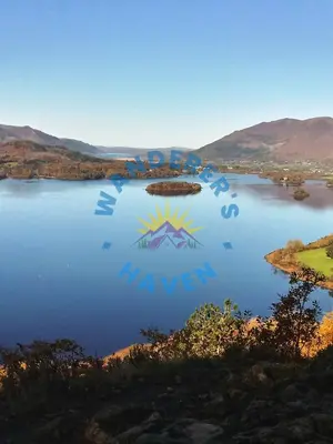 a view of a lake with the words happy new year at Wanderers Haven, Brigham, Cockermouth, Cumbria in Brigham