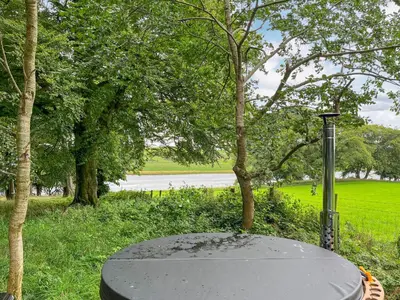 a tree sitting on top of a table in a park at Cassiopeia - Uk50360 in Castle Douglas