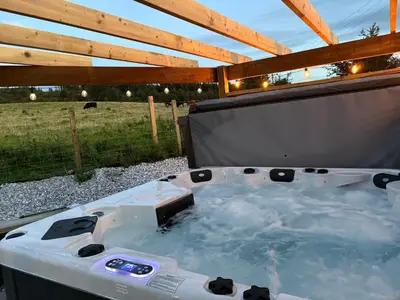 a jacuzziificialificialificialificialificialificialificialificialificialificialificial at Woodway Lodge in Dumfries