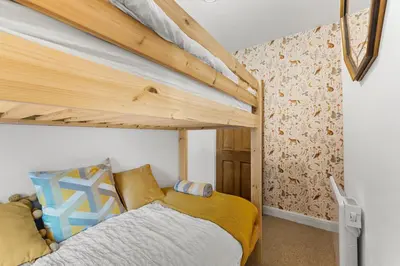 a bedroom with a bunk bed in a room at Vintage 2 Bed House in Lamplugh in Lamplugh