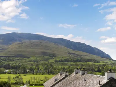 a view of a mountain from a house at Mount Pleasant in Threlkeld