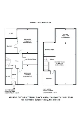 a floor plan of a house at Underscar - Whinlatter in Keswick