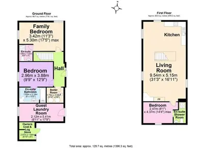 a floor plan for a house with a living room at Saddleback Barn in Penrith