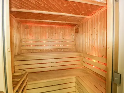 a wooden sauna inside of a house at Whitbarrow Holiday Village Troutbeck 5 in Penruddock