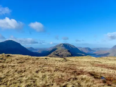 a view of a mountain from the top of a hill at Castle Howe in Rosthwaite