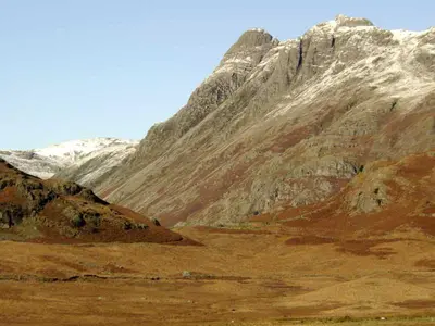 a view of a mountain with snow on it at Craglands Guest House in Keswick