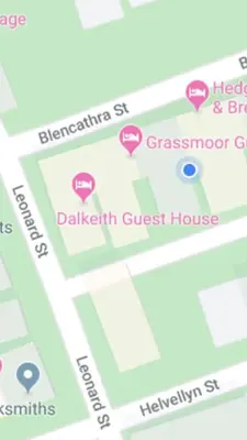 a close up of a map of a guest house at Self-Contained Accommodation for 2 in Keswick