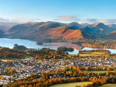 an aerial view of lochgilpin and the killarney mountains at Danika East in Threlkeld
