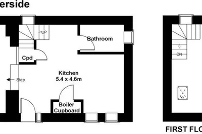 a floor plan of a house at Merrick Cottage in Bargrennan