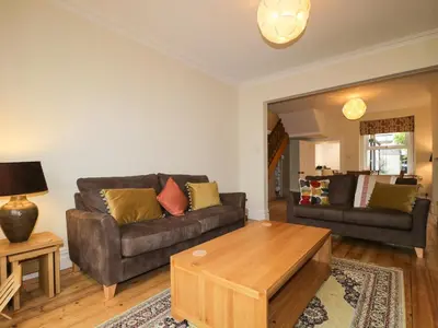 a living room with a couch and a coffee table at Shields in Keswick