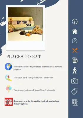a screenshot of the stages to eat website at Beautiful Beach Front Cottage in Allonby