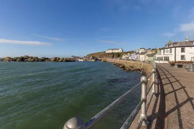 a view of a river from a pier at The Knowe in Portpatrick