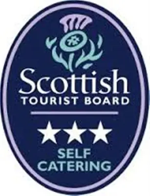 a blue scottish tourist board sign with stars at Manyleith Rig Cottage in Polmood