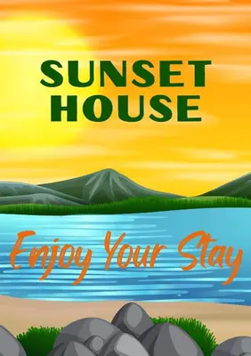 a summer house enjoy your stay poster at Sunset House On The Beach in Maryport