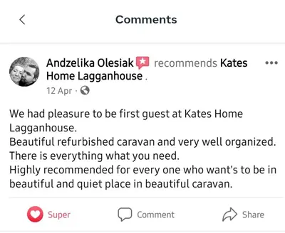 a screenshot of a cell phone of a person at Kates Home Lagganhouse Woodland Way 19 in Ballantrae